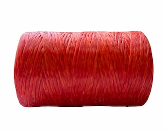 Kulay RED ORANGE 250-Yard-Spule Kunstleder Gewachster Polyesterdraht zum Perlen Basteln & Nähen (1 Einzelspule, 5-lagig, 8 Oz)