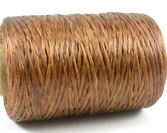 Kulay BROWN 300-Yard-Spule künstliche Hirschsehne gewachster Polyfaden für Perlenarbeiten und Nähen (1 Einzelspule, 5-lagig, 8 Unzen)