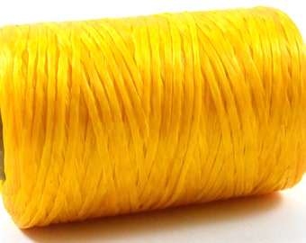 Kulay YELLOW 300-Yard Spool Artificial Deer Sinew Waxed Poly Thread for Beading Craft and Sewing (1 Single Spool, 5-Ply, 8 Ounces)