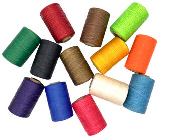 Kulay PACK of 4 Artificial Deer Sinew Waxed Poly Thread for Beading Craft and Sewing (1 Single Spool, 5-Ply, 300-Yard per Spool)