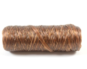 Kulay Brown Künstliche Sinew gewachster flacher Polyesterfaden, Sinue, 20 Meter