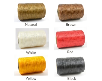 Kulay PACK of 6 Artificial Deer Sinew Waxed Poly Thread for Beading Craft and Sewing (1 Single Spool, 5-Ply, 300-Yard per Spool)