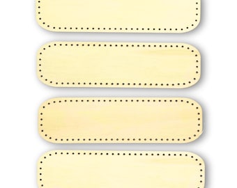 Packung mit 4 Naturholzscheiben 18 × 5 cm, unbehandelte Holzsohlen mit Löchern für Kiefernnadelkörbe und Bastelprojekte