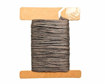 Kulay Kaffeebrauner künstlicher Sinew gewachster flacher Polyesterfaden, Sinue, 20 Meter