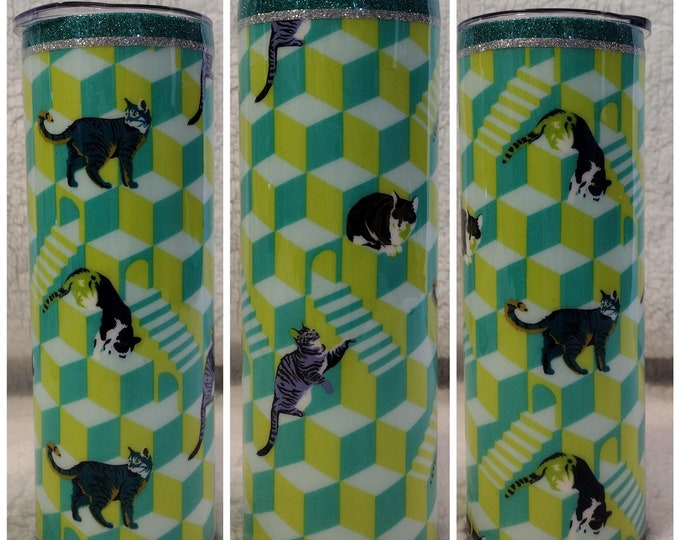 Custom Order Tula Pink Besties Sitting Pretty Green 20oz Tumbler
