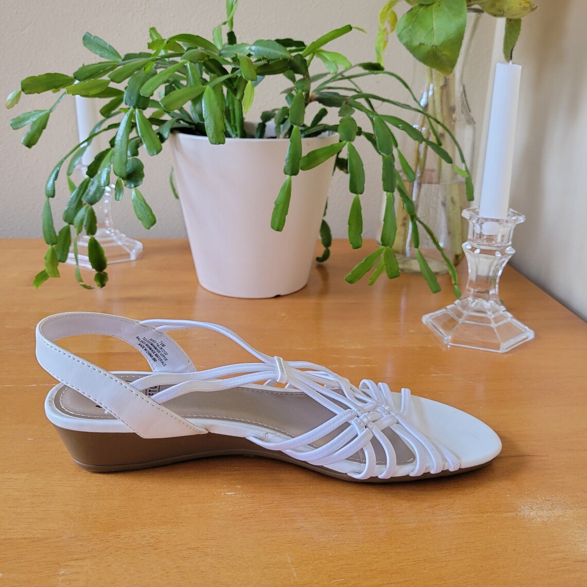amazon white strappy sandals