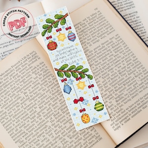 Bible bookmark cross stitch pattern PDF, Christian handmade bookmark, Biblical quotes cross stitch chart, Christmas gift, Bible accessories