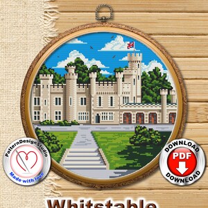 Whitstable Castle Cross Stitch Embroidery PDF Pattern Instant Download | Modern Cross Stitch | Cross Stitch Chart |Needlepoint Pattern #P286