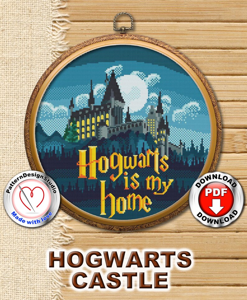 Hogwarts P252 Hogwarts Castle Cross Stitch Pattern Harry | Etsy