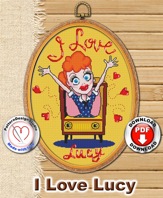 I Love Lucy P76 Cross Stitch Embroidery Pattern Instant Etsy I Love Lucy P76 Cross Stitch Embroidery Pattern Instant Etsy