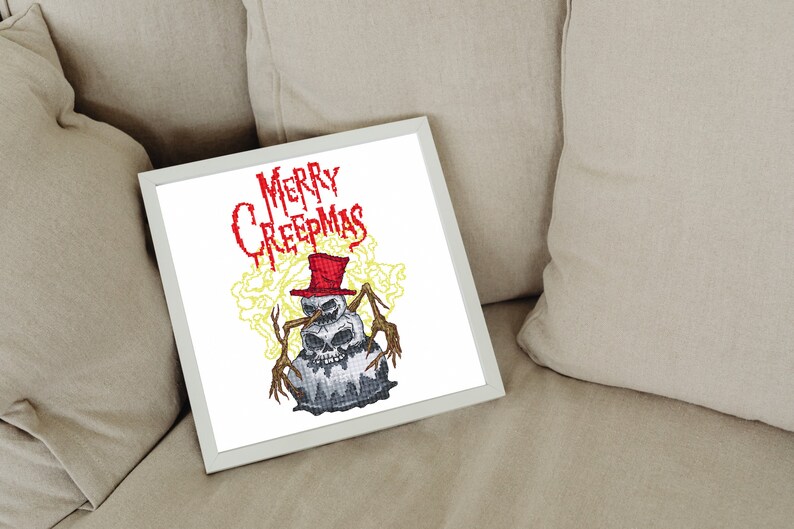 Gothic Christmas Cross Stitch Pattern PDF Download Merry - Etsy