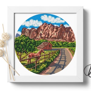 Capitol Reef National Park #P134 Cross Stitch Embroidery PDF Pattern Download | Stitching | Cross Stitch Embroidery | Cross Designs
