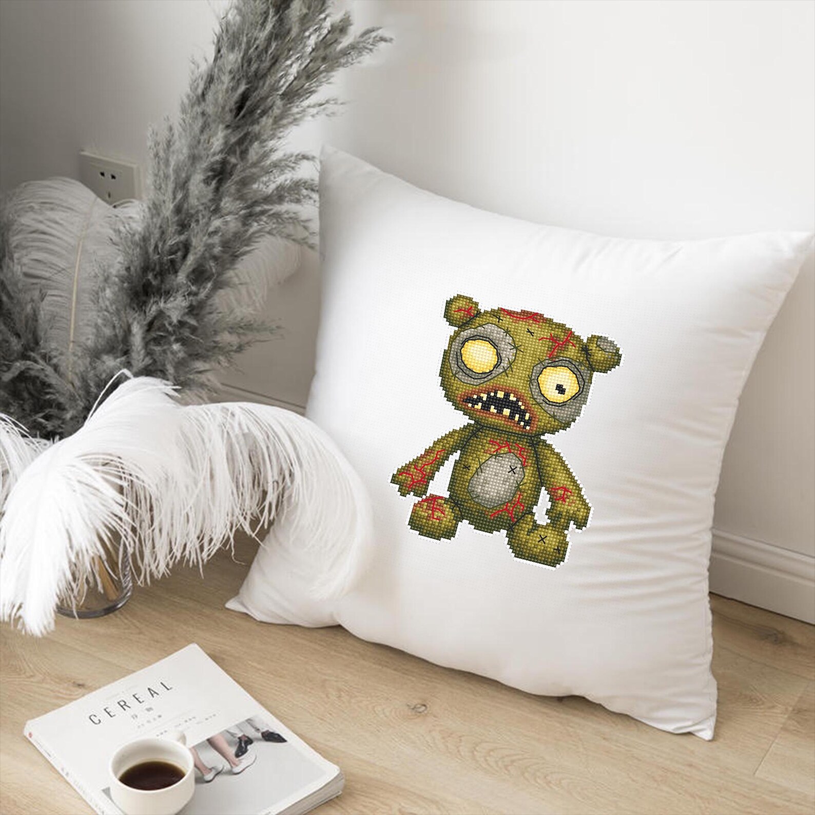 Zombie Pattern Stitch Scary Halloween Zombies Cross Stitch Pattern PDF, Creepy Spooky Cross ...