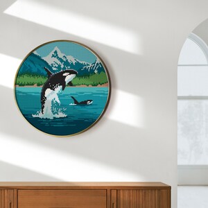 Vancouver Island #P215 Counted Cross Stitch Chart PDF Format | Cross-Stitch Flosses Embroidery for Home Decor | Modern Cross Stitch image 3