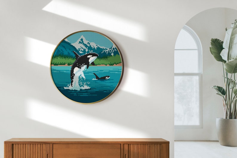 Vancouver Island #P215 Counted Cross Stitch Chart PDF Format | Cross-Stitch Flosses Embroidery for Home Decor | Modern Cross Stitch image 3