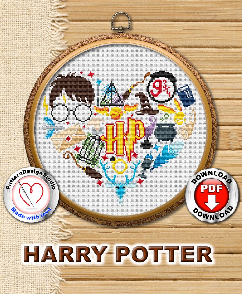 Harry Counted Cross Stitch Pattern Pdf Download Diy Wall Art P245 Cross Stitch Chart Harry Fan Art Heart Modern Cross Stitch Kits How To Patterns Timinox Com