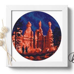 Bryce Canyon National Park Utah #P355 Cross Stitch Embroidery PDF Pattern Download | Hand Needlework | Counted Cross Stitch | DIY Crafts