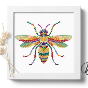 Mandala Wasp #P57 Cross Stitch Embroidery Pattern PDF Download | Counted Cross Stitch Pattern | Needlepoint Patterns | Cross Stitch Chart