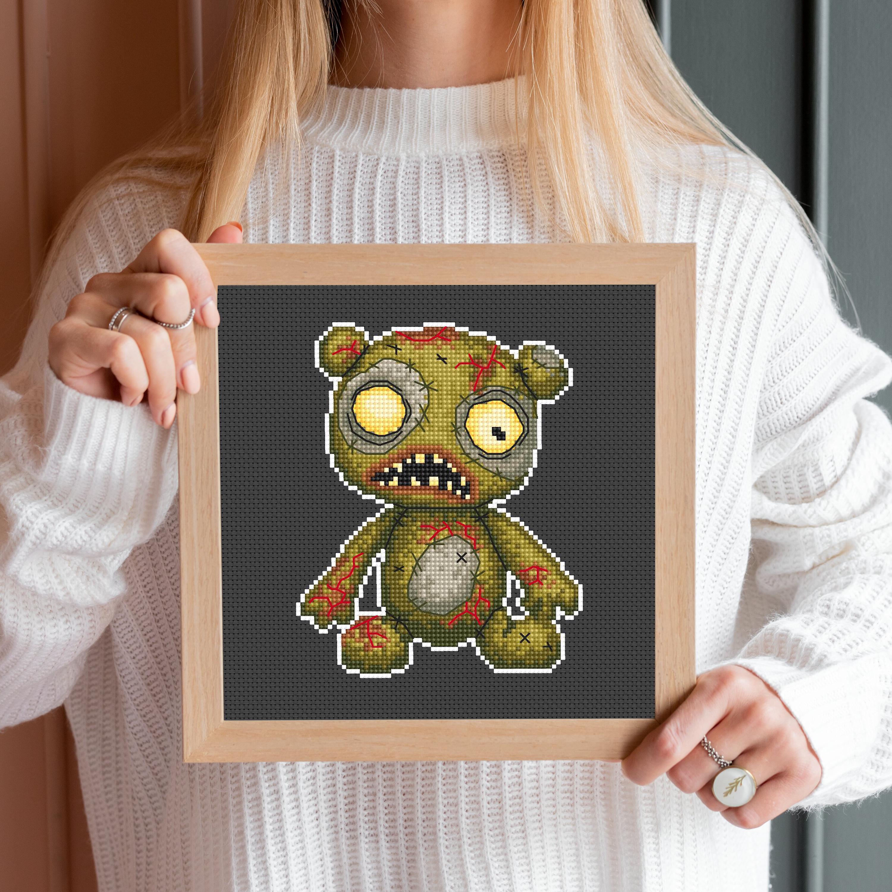 Scary Halloween Zombies Cross Stitch Pattern PDF, Creepy Spooky Cross ...