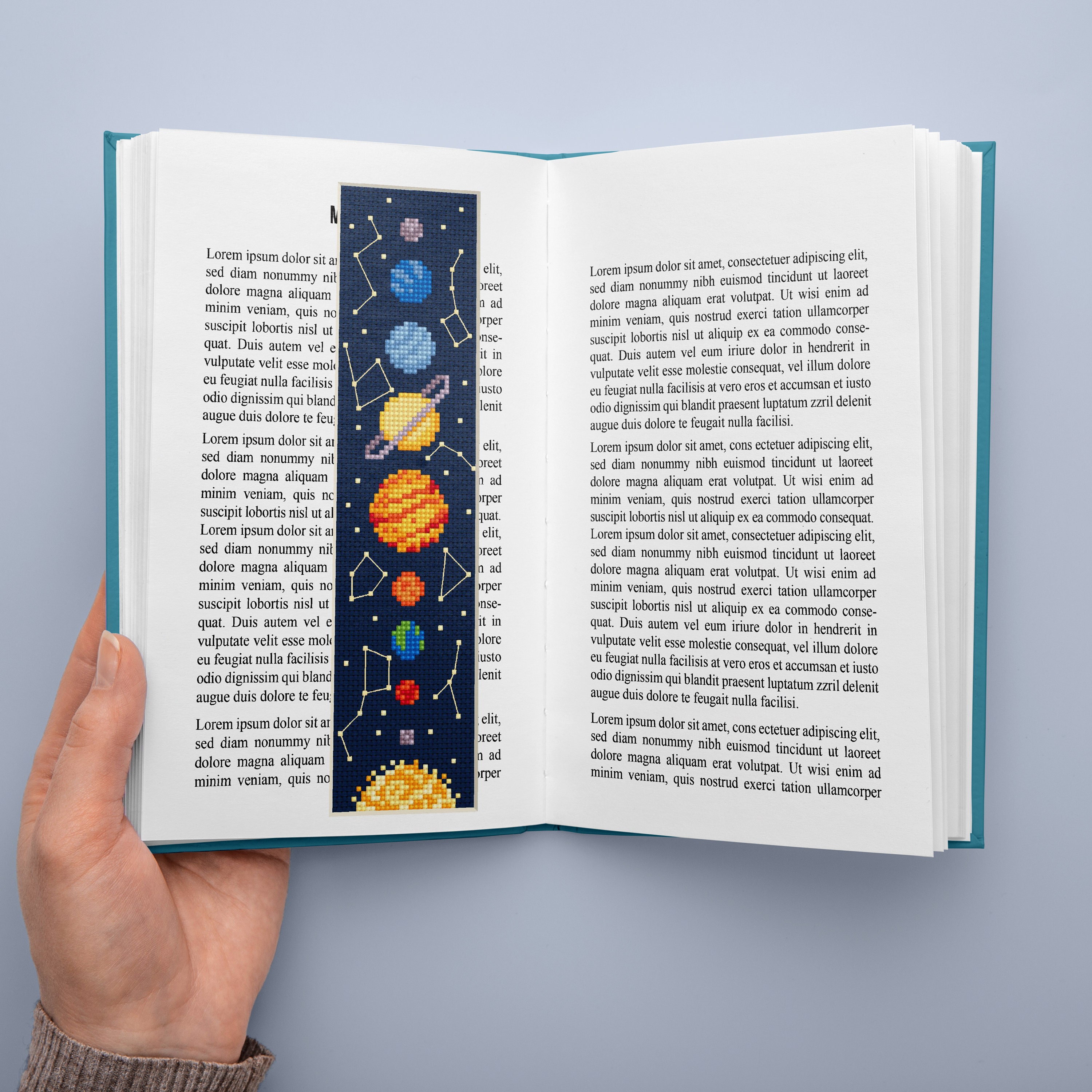 Solar System Bookmark Design Solar System Bookmark Cross Stitch Pattern PDF, Unique Space Pattern ...