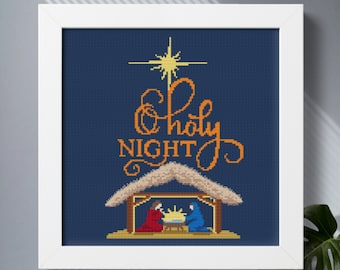 Cross stitch nativity ornament patterns PDF download, Nativity scene, Christmas DIY gifts, Easy cross stitch, Modern embroidery designs