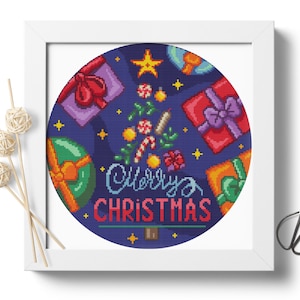 Christmas cross stitch pattern Holiday decoration Christmas gift Embroidery designs Unique cross stitch Christmas tree Digital Format PDF