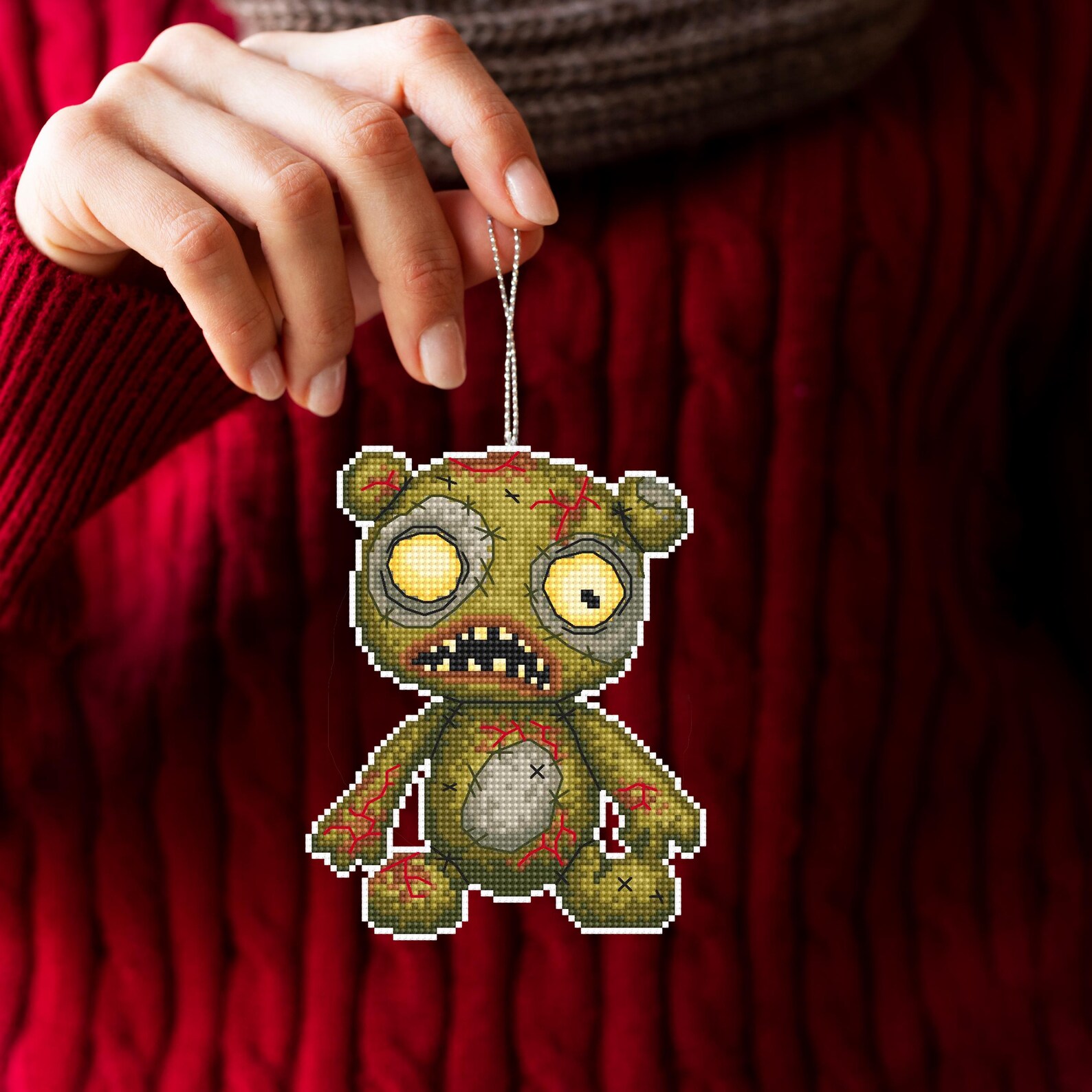 Zombie Pattern Stitch Scary Halloween Zombies Cross Stitch Pattern PDF, Creepy Spooky Cross ...