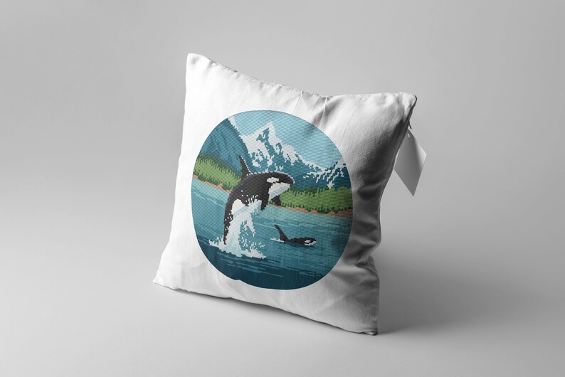 Vancouver Island #P215 Counted Cross Stitch Chart PDF Format | Cross-Stitch Flosses Embroidery for Home Decor | Modern Cross Stitch image 4