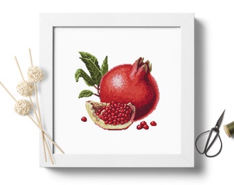 Garnet #P319 Cross Stitch Embroidery Pattern Instant Download | Modern Embroidery | Easy Cross Stitch | Garnet Wall Art | Cross Stitch Chart