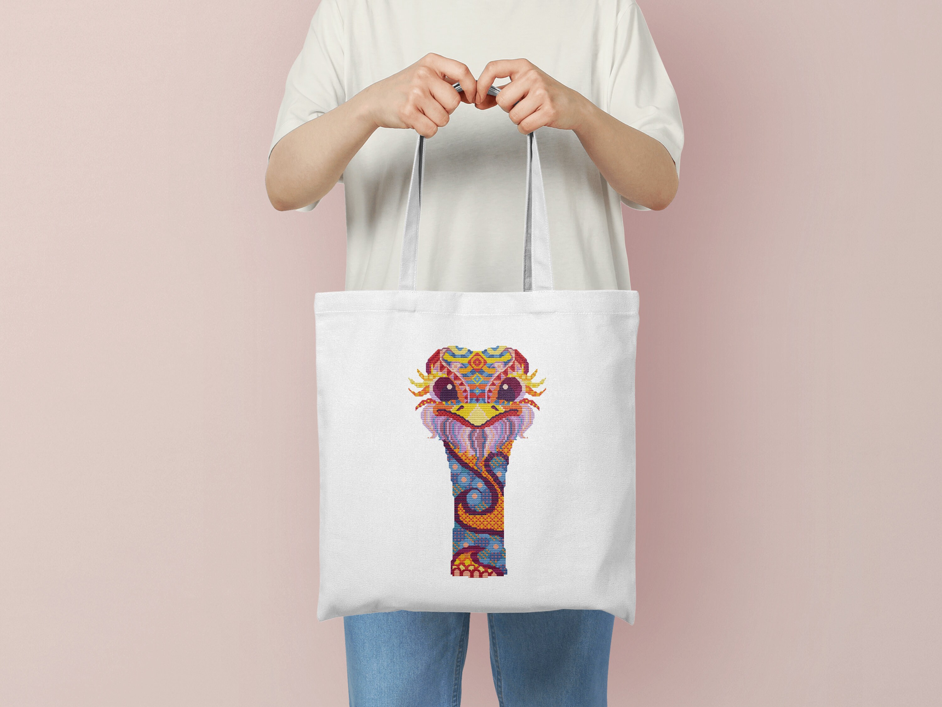 Mandala Ostrich #P64 Cross Stitch Embroidery Pattern PDF Download ...