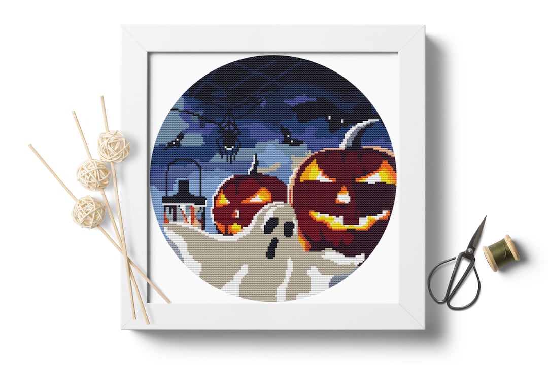 Halloween Cross Stitch Pattern Pumpkin Horror Magic Cross Stitch ...
