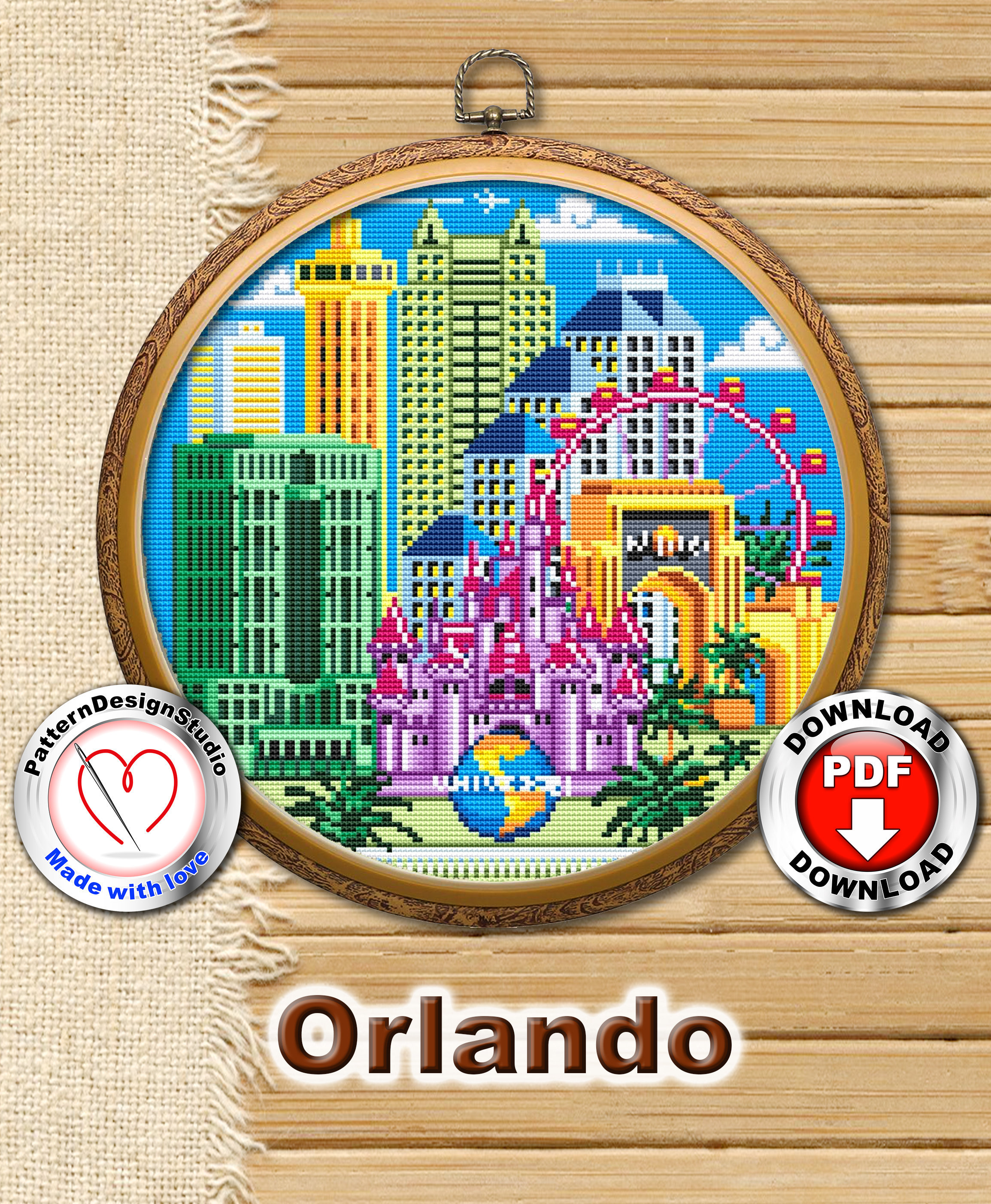 Orlando P172 Cross Stitch Embroidery Pattern Instant Download Etsy