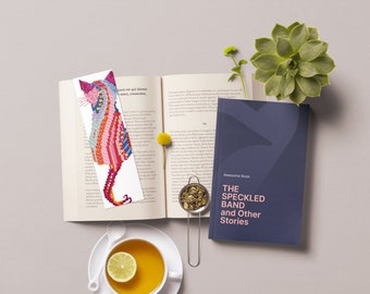 Cross stitch cat bookmark embroidery mandala pattern Cute cross stitch for beginners Unique hand-made bookmark Gift for Booklover