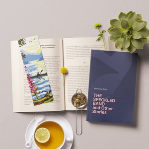 Cross stitch bookmark pattern Modern Handmade bookmark nature embroidery beginners Cross stitch simple Gift for book lover Digital file PDF