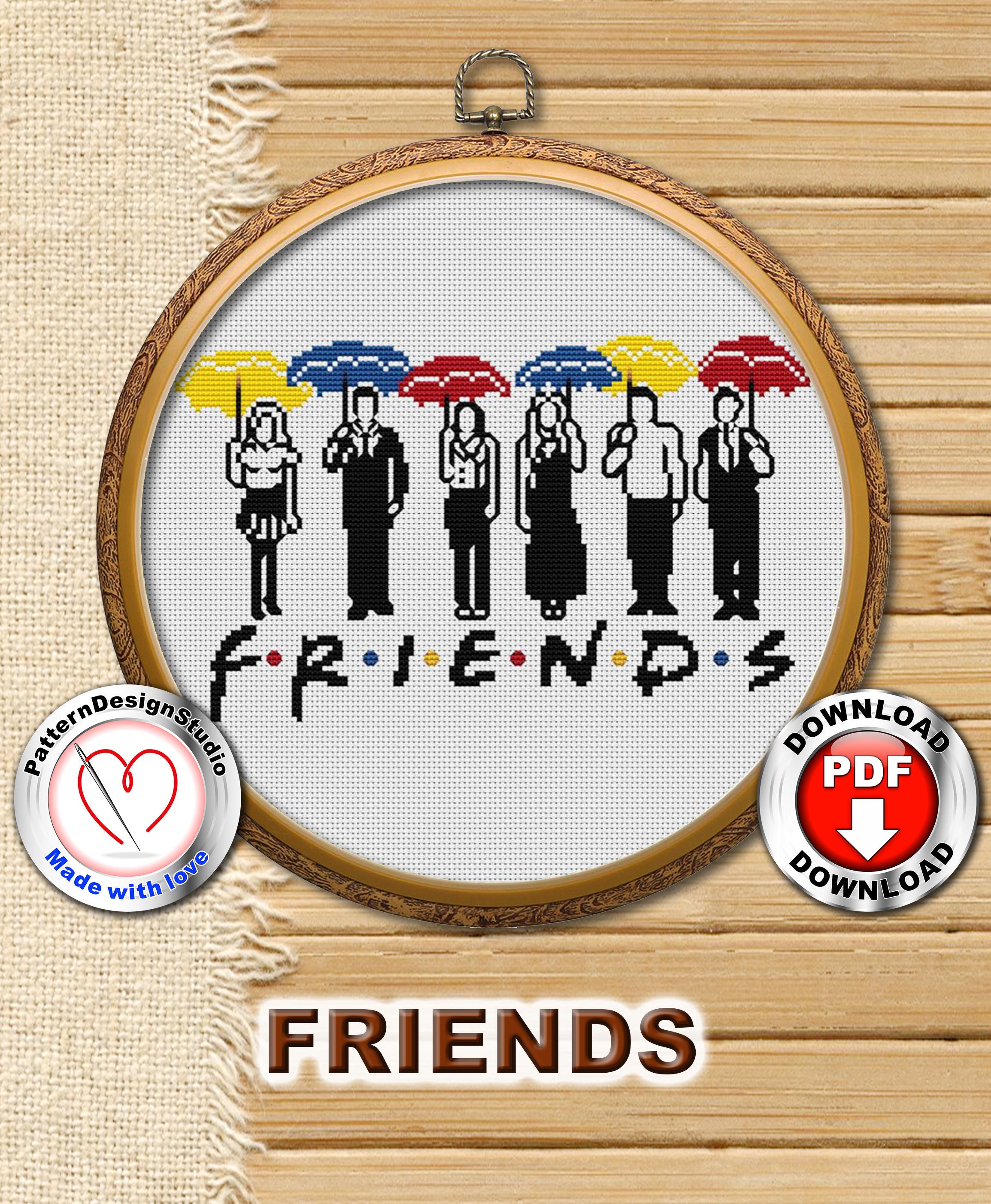 Friends TV Show Funny cross stitch Modern Cross Stitch Pattern | Etsy