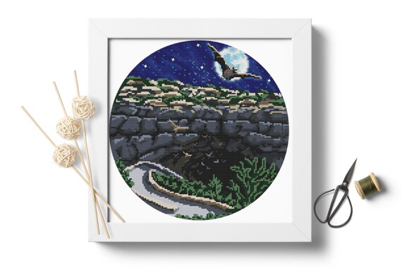 Carlsbad Caverns National Park #P357 Printable Chart PDF Format Needlework Embroidery Crafts DIY | Modern Cross Stitch Patterns