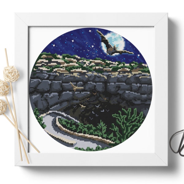 Carlsbad Caverns National Park #P357 Printable Chart PDF Format Needlework Embroidery Crafts DIY | Modern Cross Stitch Patterns