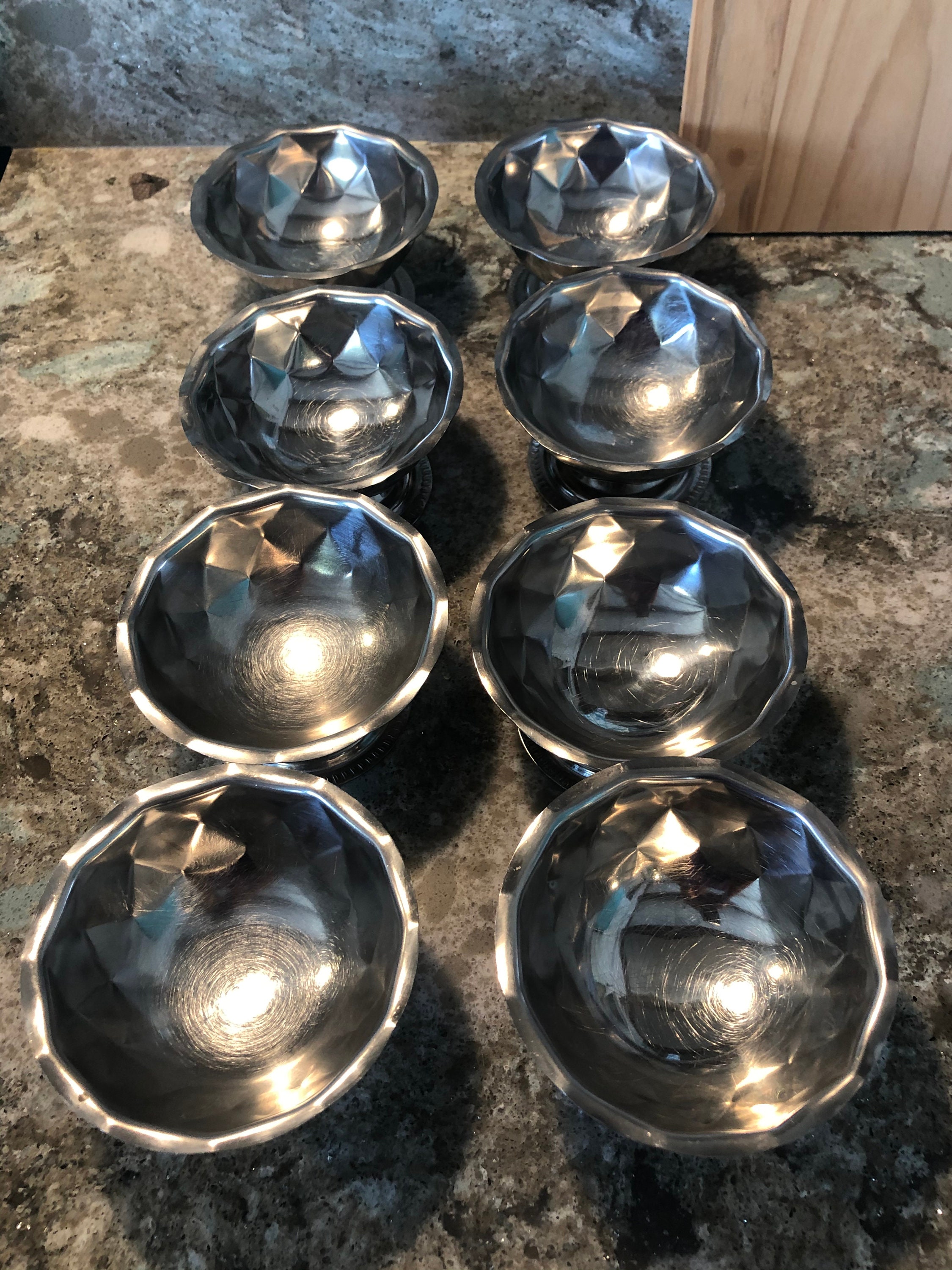 Stainless Steel dessert bowls set of 8 Etsy