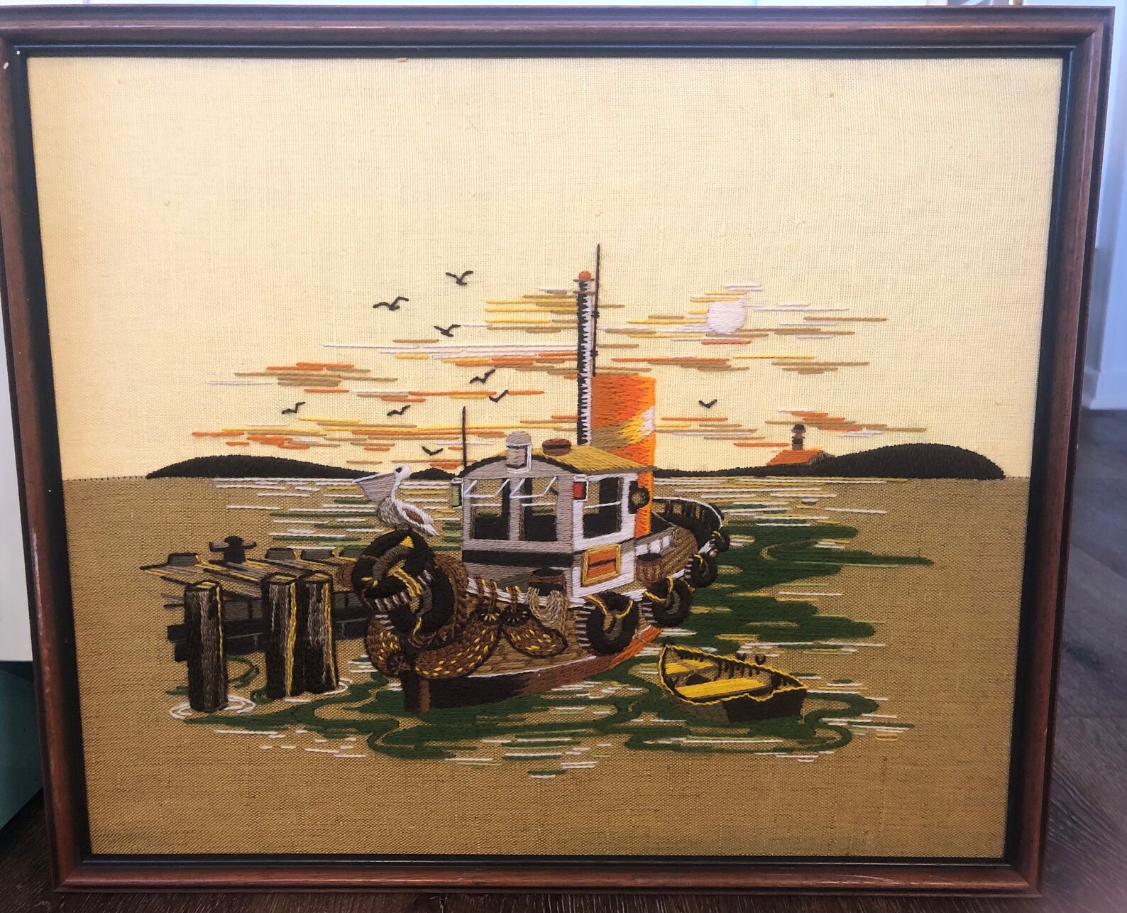 Photo de Needlepoint Boat Sea image de Needlepoint Boat Sea Etsy