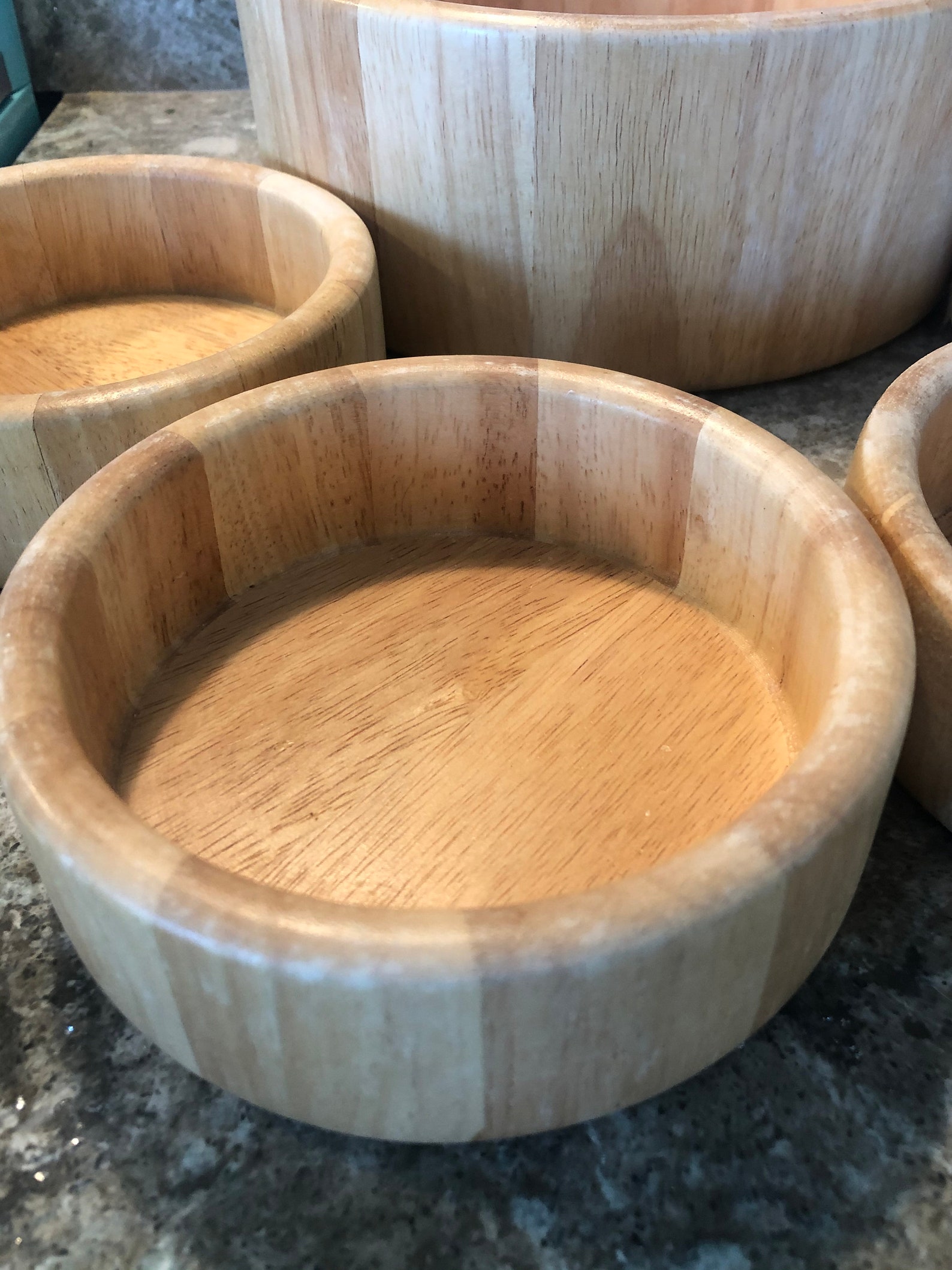 Wood salad bowls made in Thailand Etsy