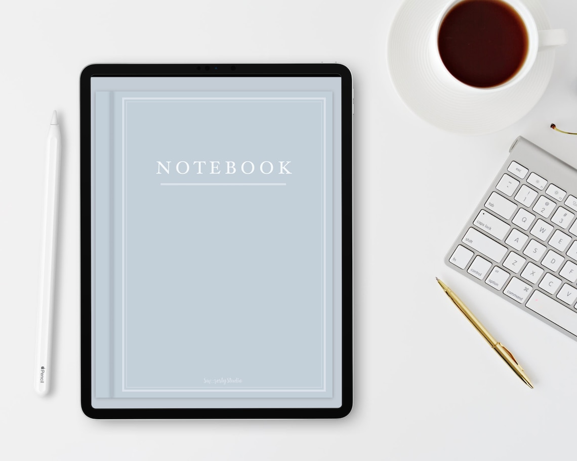 Digital Notebook, Simple Digital Notebook, Goodnotes Notebook, Korean