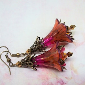Handgemachte Ohrringe Boho Blumenohrringe Geschenke für Mama Blumenohrringe Handgemachte Blumengeschenke für sie