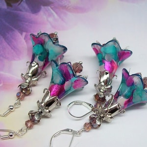 Boho earrings dangle & drop, Flowers earrings, Flower gifts for mom, Hippie jewelry, Gardening gifts for women, Friendship gift for her