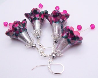 Flower Earrings Dangle, Floral Jewelry, Gift for Mom