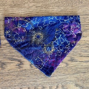 Cosmic Dog Bandana / Astrology Dog Bandana / Constellation Dog Bandana