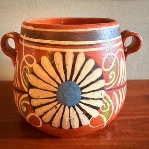 Mexican Tlaquepaque Jalisco Bean Pot