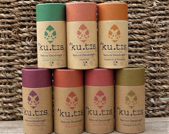 HANDMADE KUTIS 100% NATURAL Organic Deodorant | Vegan Options | Biodegradable | Plastic Free | Zero Waste Deodorant | Natural Protection