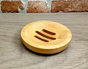 100% NATURAL SOAP DISH | Round Soap Dish | Shampoo Bar Drainer | Zero Waste Soap Draining Rack | Sustainable Plastic Free Biodegradable