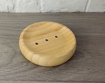 100% NATURAL SOAP DISH | Round Soap Dish | Shampoo Bar Drainer | Zero Waste Soap Draining Rack | Sustainable Plastic Free Biodegradable