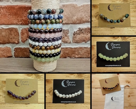 REIKI GEMSTONE BRACELETS Crystal Bracelets Amethyst Bracelet Jade
